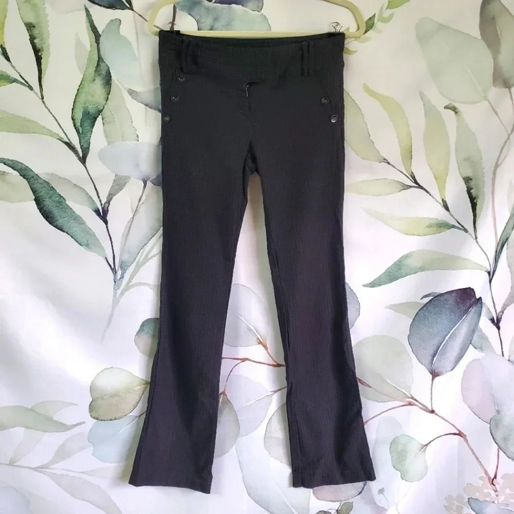 🆑️JOE BENBASSET | Waffle Print Bootcut Slacks in Black sz 3 (flaw)